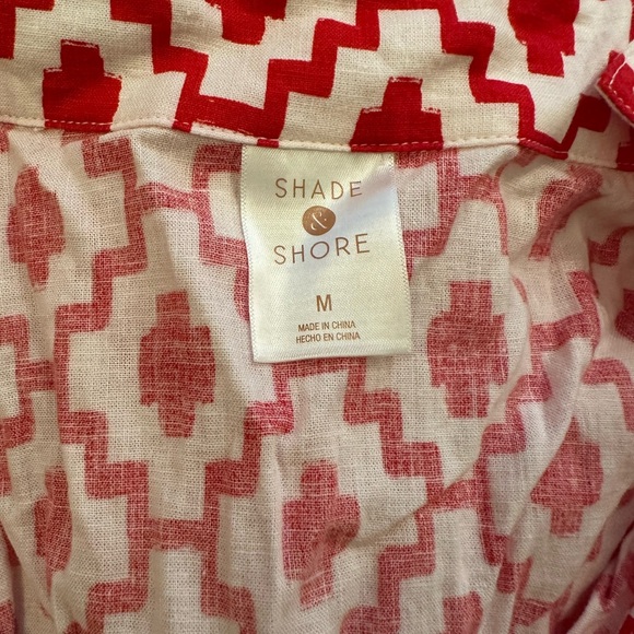 Shade and Shore Red Geo Print Cover up set, M - Picture 6 of 8